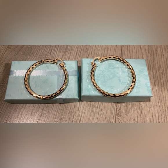 Gold Hoop Earrings - Picture 2 of 3